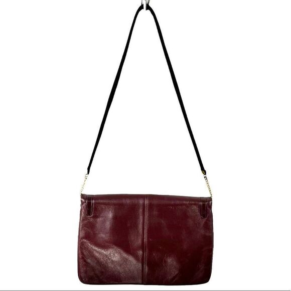 Vintage Jane Shilton Burgundy Horsebit Shoulder Bag - Picture 4 of 8